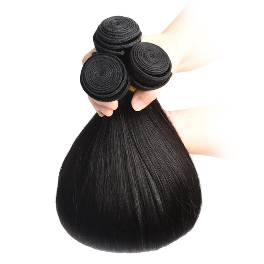 JTMMP JTMMP Straight Human Hair Bundles 26 26 26 inch Straight Bundles Human Hair Unprocessed Brazilian virgin Straight Hair 3 Bundles Deals Extensions Weave Human Hair Natural Color for Woman