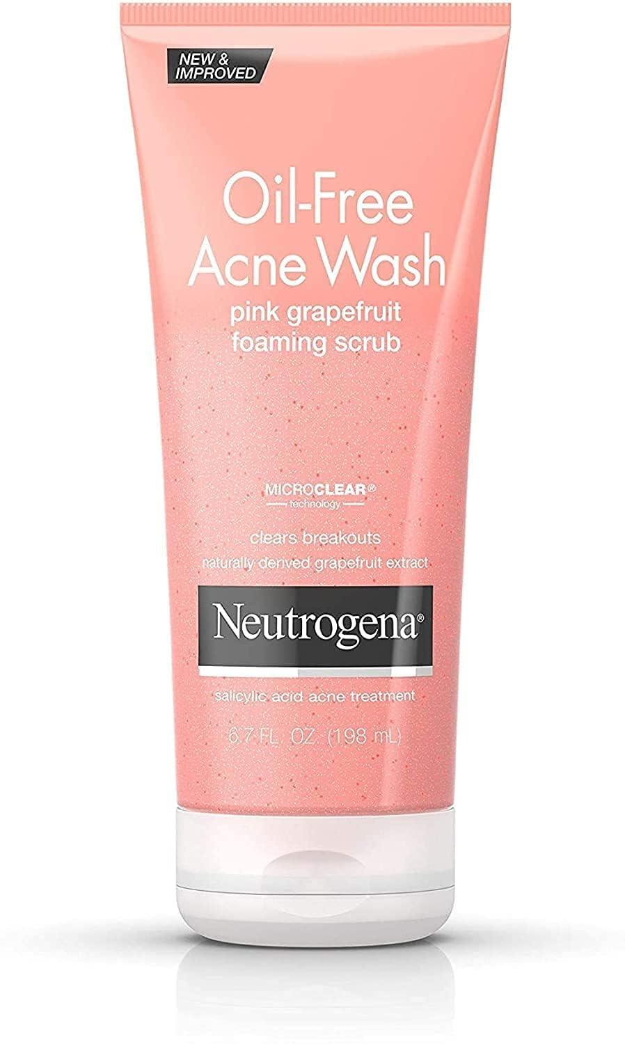 Neutrogena Neutrogena Oil-Free Acne Wash Pink Grapefruit Foaming Scrub 6.70 oz (Pack of 3)