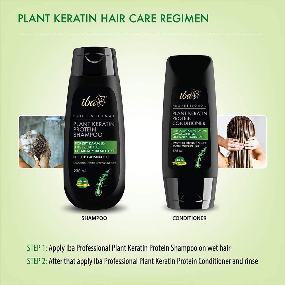 KM Plant Keratin Shampoo & Conditioner Combo | No Sulfates, No Parabens, High Foaming Formula for Dry Frizzy Damaged Hair
