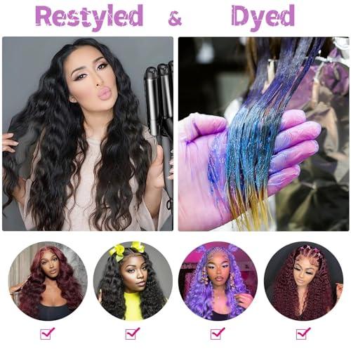 LOLLY HAIR Burgundy Bundles Human Hair 18 Inch T1B/99J Deep Wave Ombre Human Hair Bundles 10A Brazilian Virgin Wet And Wavy Curly Bundles Human Hair Red Water Wave Bundles 2 tone Black to 99J Burgundy