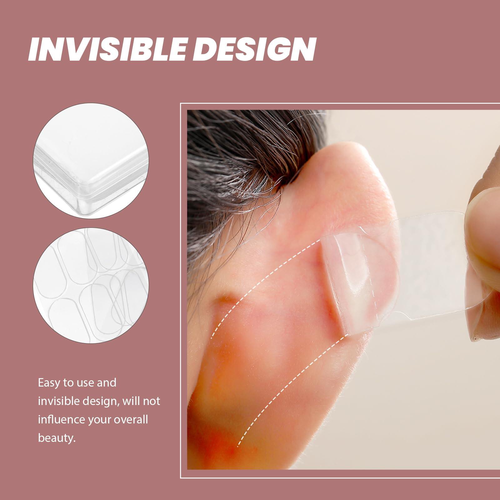 VILLCASE VILLCASE Women Ear Tape, 60pcs Ear Stickers Silicone Patches Ear Supply Ear Tape Cosmetics Ear Patch Correction Ear Patch Sticker Makeup Vertical Earmuffs Cosmetics Ear Tape