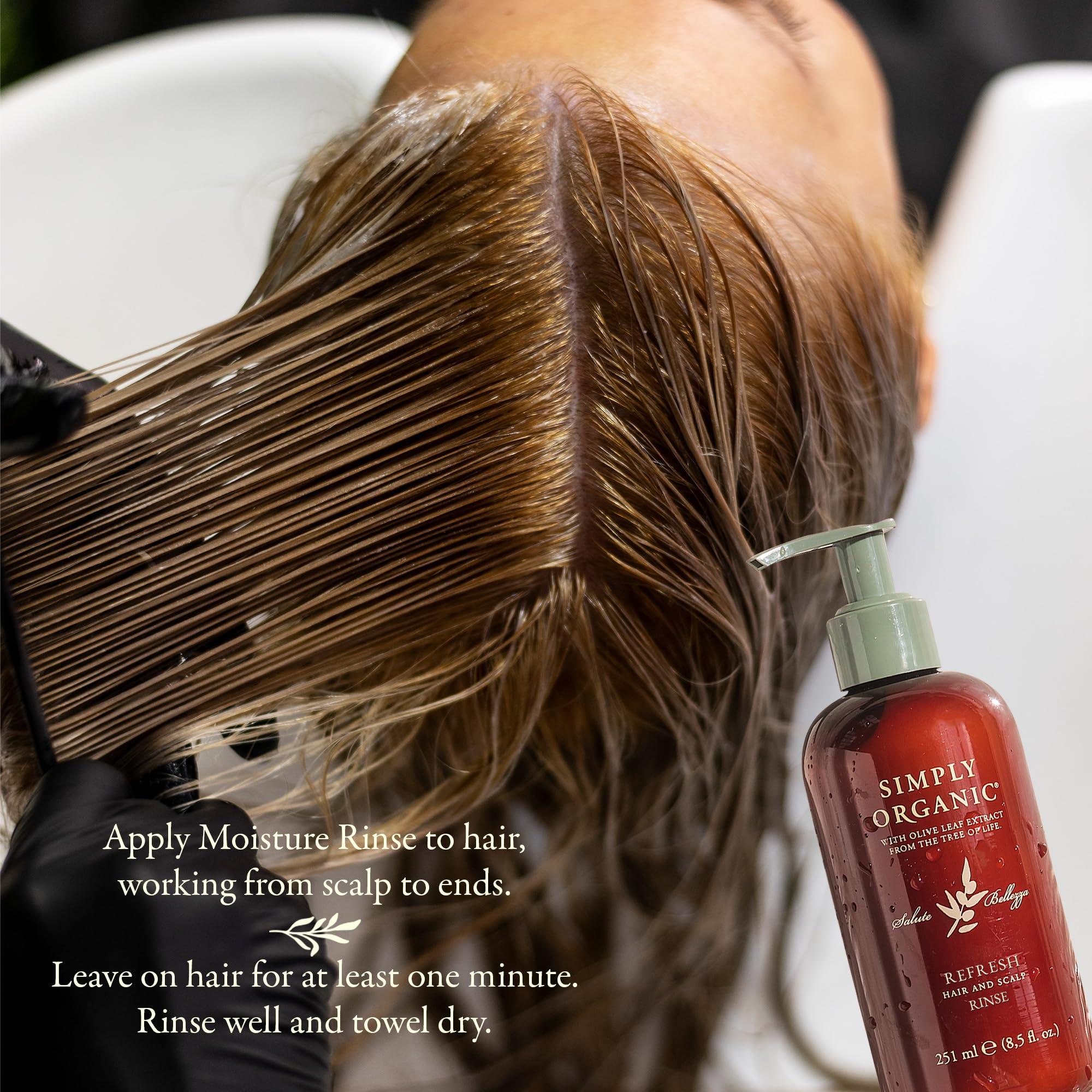 SIMPLY ORGANIC Hair Detox Clarifying Deep Conditioner Scalp Rinse, Made in Italy, All Natural Cruelty Free Hair Care for Women & Men, Rosemary, Sage & Olive Leaf Extract, PUMP NOT INCLUDED, 8.5 fl oz/251ml, REFRESH