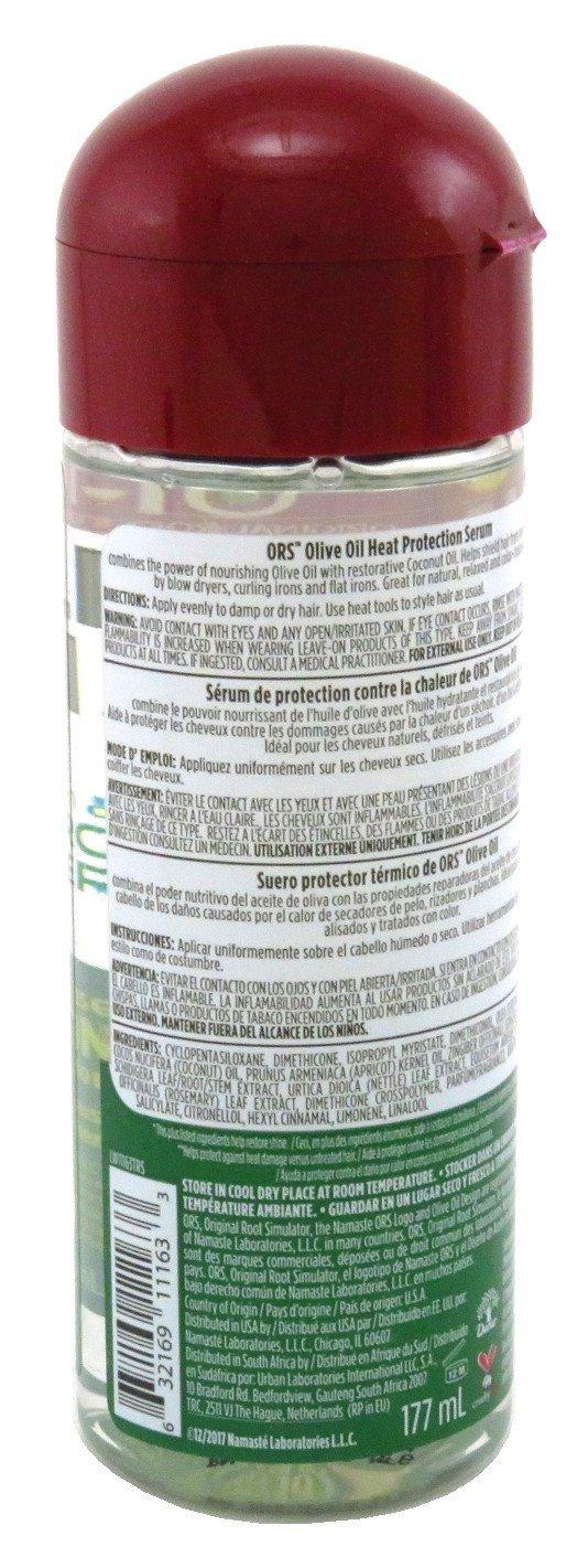 Organic Root (ORS) Ors Olive Oil Serum Silken & Shine Heat Protection 6 Ounce (177ml) (2 Pack)