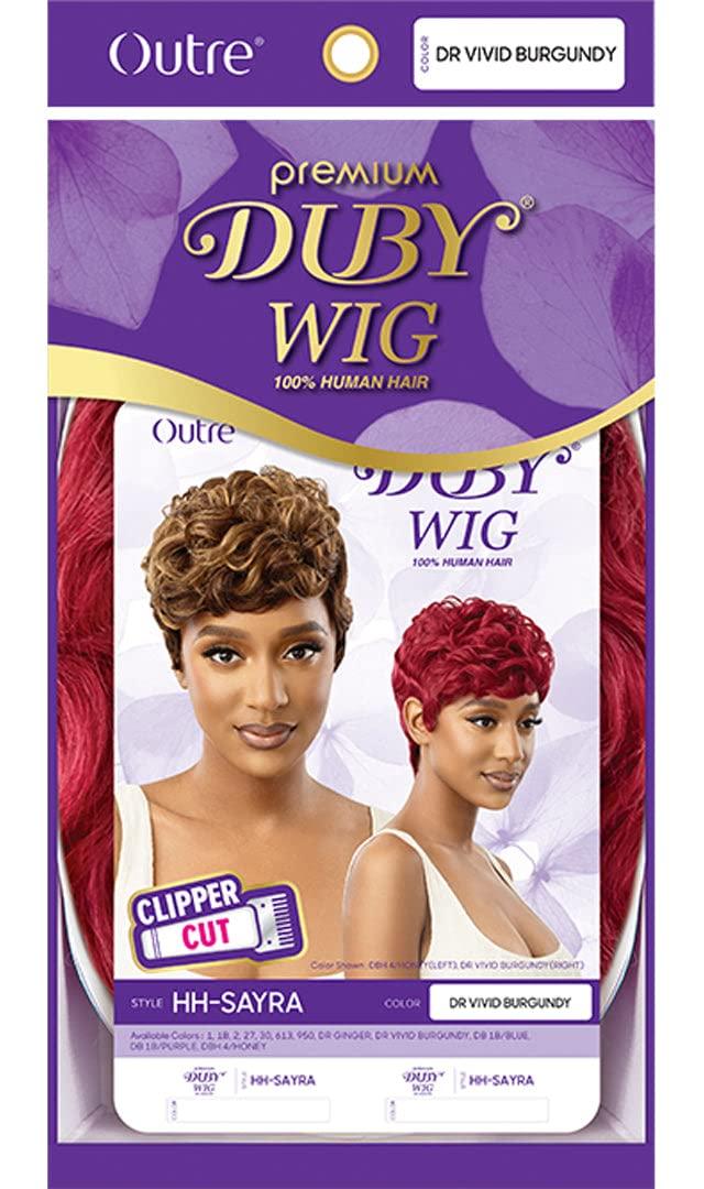 Duby Outre Human Hair Premium Clipper Cut Duby Wig HH SAYRA (DB1B/BLU)