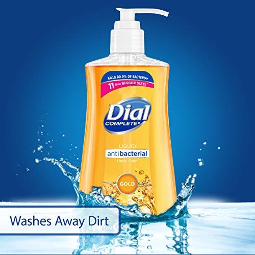 Dial Dial Complete Antibacterial Liquid Hand Soap Refill, Gold, 52 fl Oz (Pack of 3) & Complete Antibacterial Liquid Hand Soap, Gold, 11 fl oz (Pack of 4)