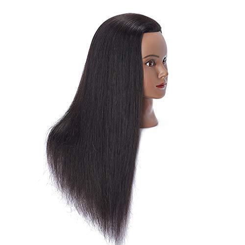 Hairlink Hairlink 24-26'' Mannequin Head With Human Hair Styling Training Head Dolls for Cosmetology Manikin Maniquins Practice Head with Stand (6611B0218H)