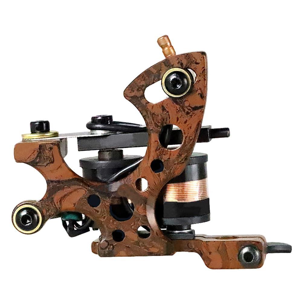 TTOOGO Coils Tattoo Machine for Beginners,Beginner-Friendly Coils Tattoo Machine: Master The Art of Tattooing with Precision And Ease,Brown