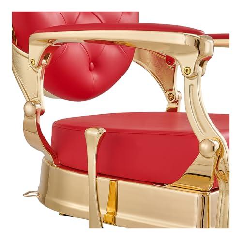 Dir Dir Vintage Barber Chair Heavy Duty Gold Frame Barbershop Chairs Princeton