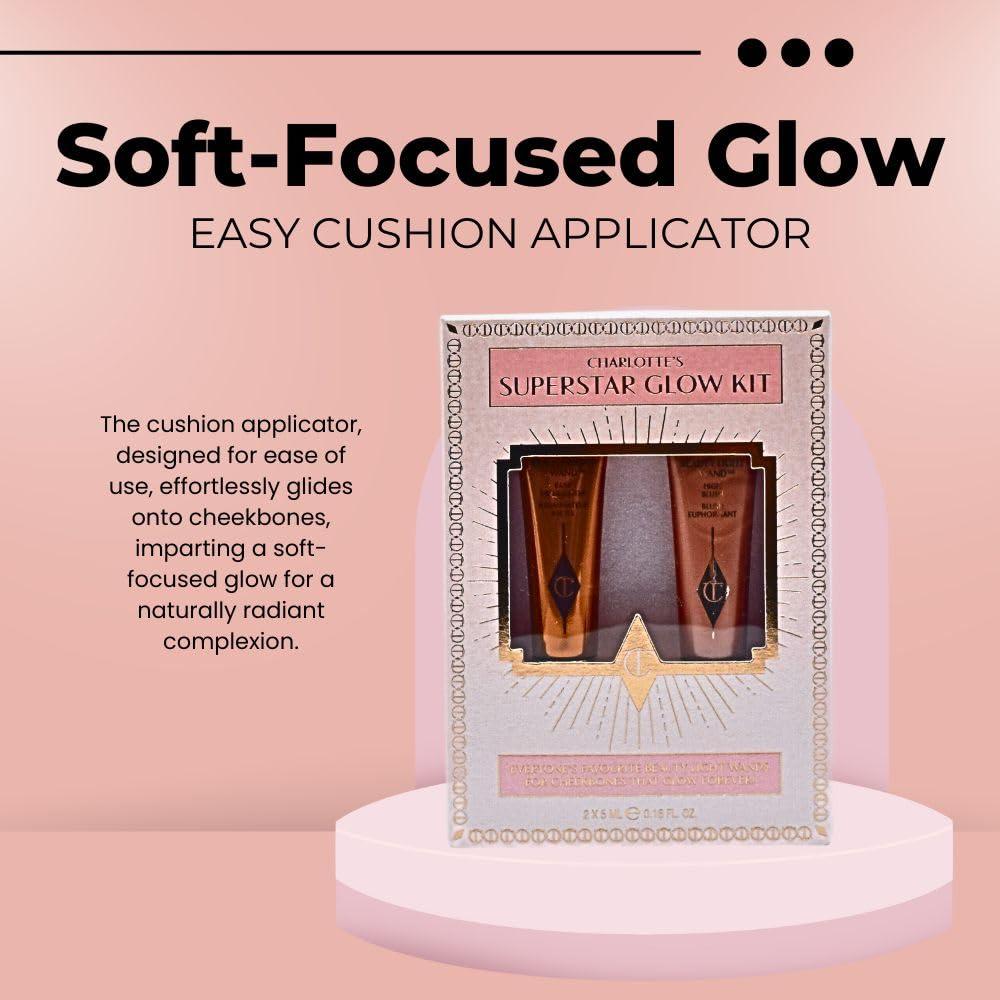 CHARLOTTE TILBURY Charlotte Tilbury Charlotte\'s Superstar Glow Kit - Mini Beauty Light Wand in Spotlight (Highlighter) and Mini Beauty Light Wand in Pinkgasm (Blush)