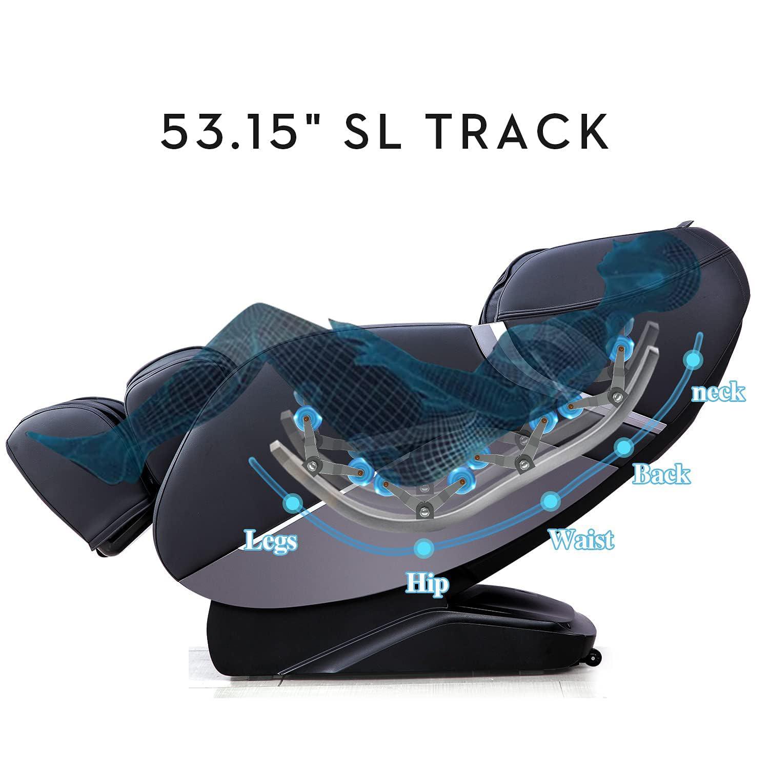 iRest iRest SL Track Massage Chair Recliner, Full Body Massage Chair with Zero Gravity, Bluetooth Speaker, Airbags, Heating, and Foot Massage