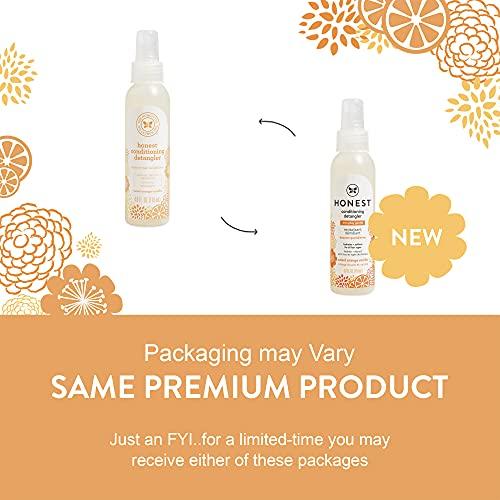 The Honest Company The Honest Company Conditioning Hair Detangler 3-Pack | Leave-in Conditioner + Fortifying Spray | Tear-free, Cruelty-Free, Hypoallergenic | Citrus Vanilla Refresh, 4 fl oz each (pack of 3)