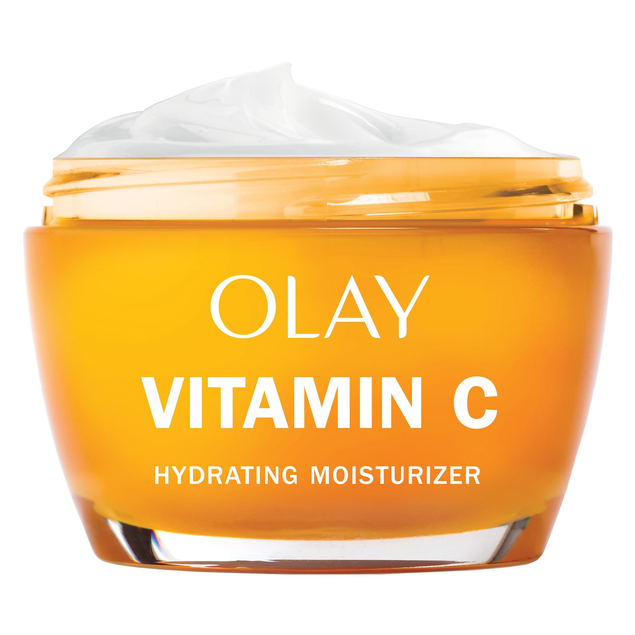 Olay Olay Vitamin C Face Moisturizer, Brightening Cream for Women, Instant Hydration, Evens Tone, Dark Spot & Hyperpigmentation Reduction, Glowing Skin Care - Niaciniamide, Lactic Acid, 1.7 Oz