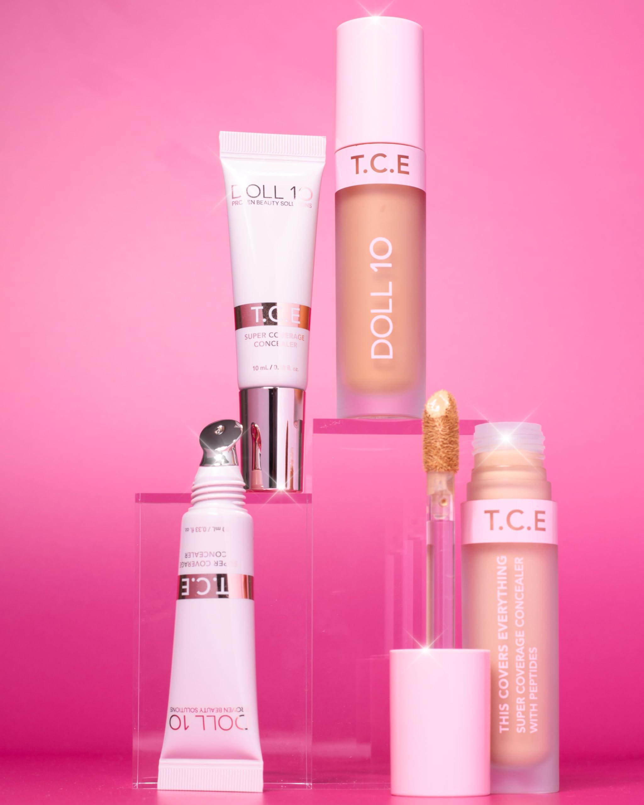 DOLL 10 NO. T.C.E This Covers Everything Super Coverage Concealer With Peptides (Tan, 0.33 oz)