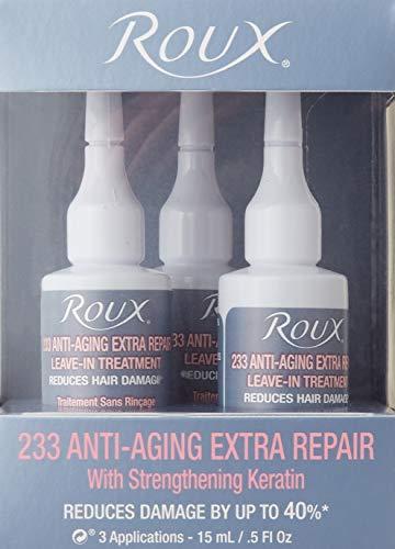 Roux Roux 233 Anti-Aging Extra Repair, Leave In Treatment with Strengthening Keratin, 3 Applications per Box