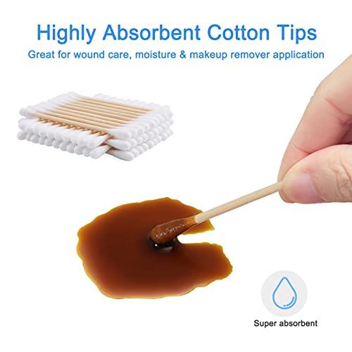 eyxformula 600 Pcs Long Cotton Swabs + 300 Pcs Bamboo Cotton Swabs