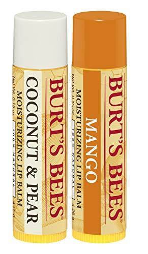 Burt's Bees Burt's Bees 100% Natural Moisturizing Lip Balm, Coconut & Pear and Mango with Beeswax & Fruit Extracts - 2 Tubes, 2 Fl OZ