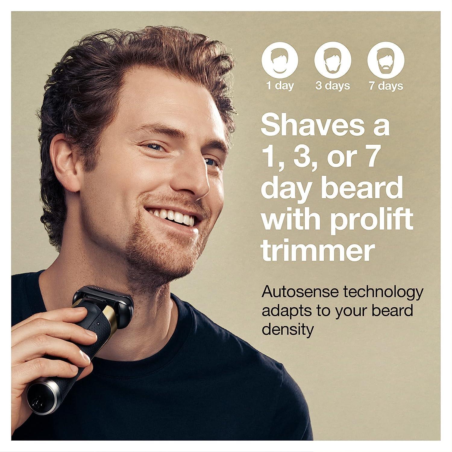 Braun Braun Series 9 Pro 9419s Electric Shaver for Men, Wet & Dry Shave, Shaving Kit with 4+1 Head with ProLift Trimmer
