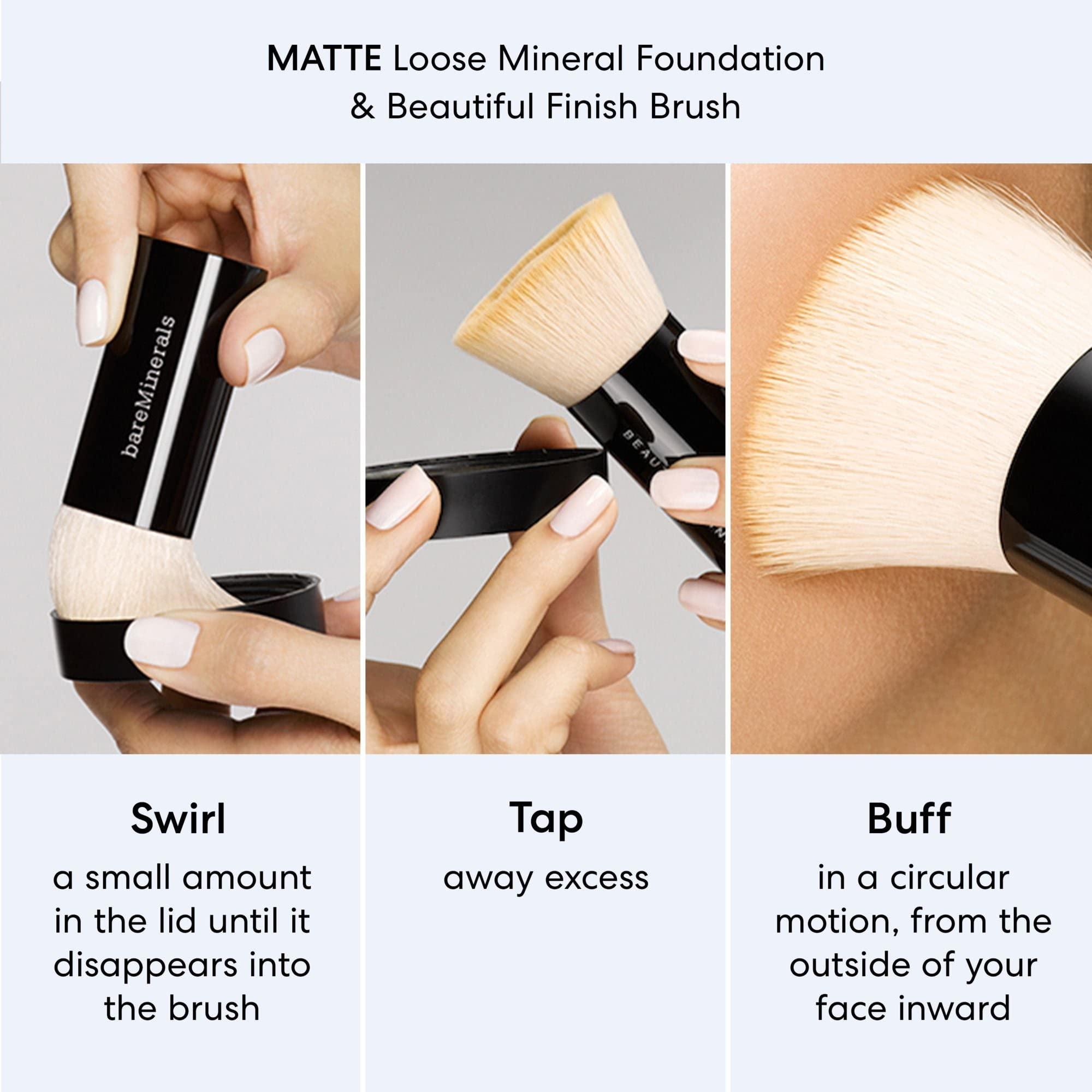 bareMinerals bareMinerals Original Loose Powder Foundation SPF 15, Lightweight Mineral Loose Powder Foundation Makeup, Buildable Coverage, Talc Free, Vegan (Fairly Medium 05)