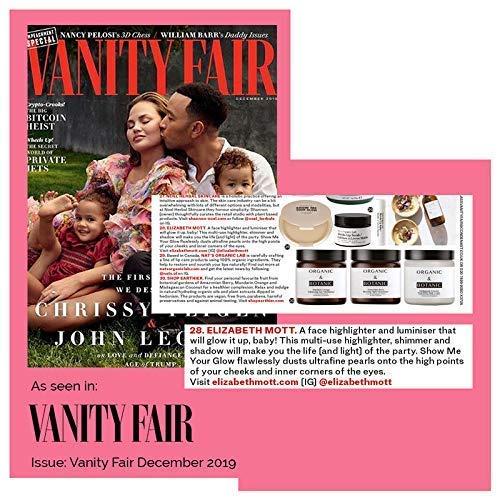 Elizabeth Mott Elizabeth Mott Show Me Your Glow Shimmer Shadow and Highlighter Makeup - Natural Face Glow Makeup - Cruelty Free and Paraben Free - Illuminating Pearl Highlight - Compact Powder Highlighter (10g)