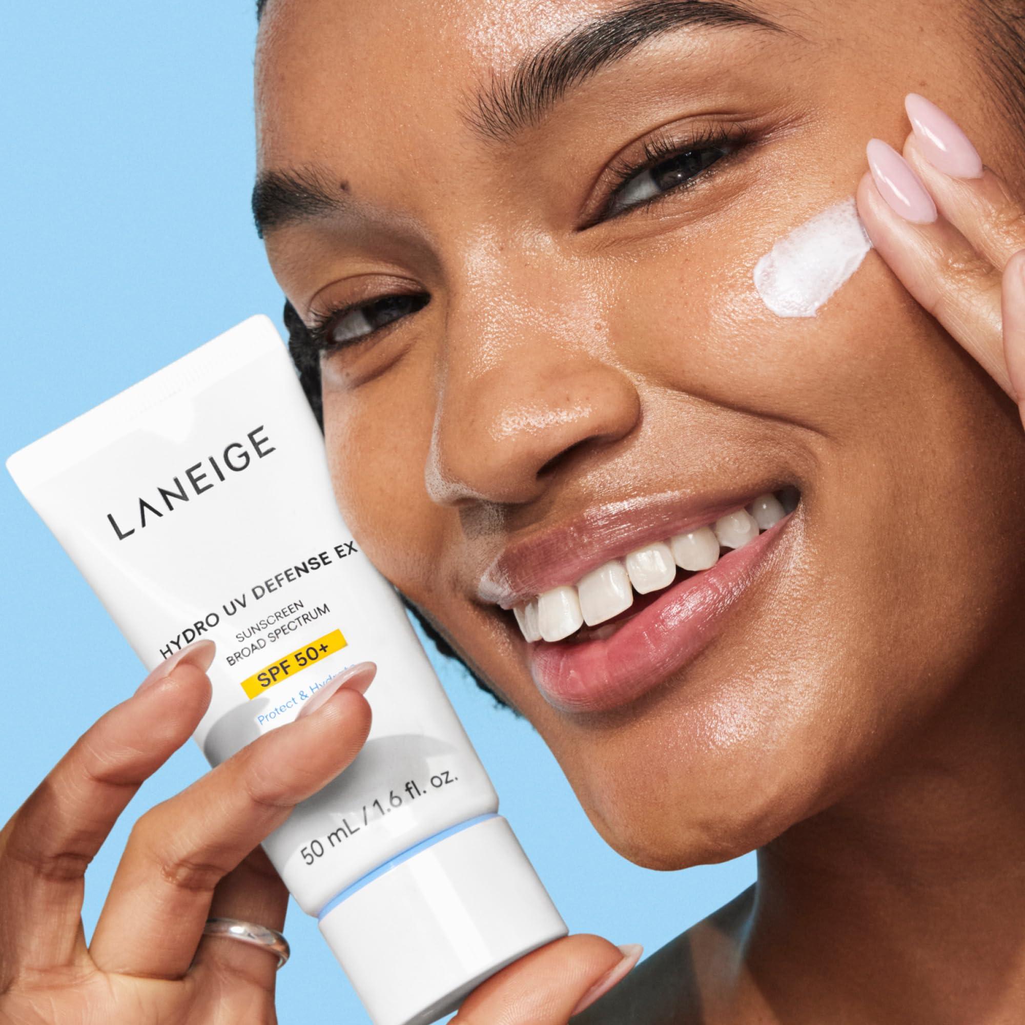 LANEIGE LANEIGE Hydro UV Defense Sunscreen Broad Spectrum SPF 50+: Korean Sunscreen, No White Cast, Dermatologically Tested, Hypoallergenic