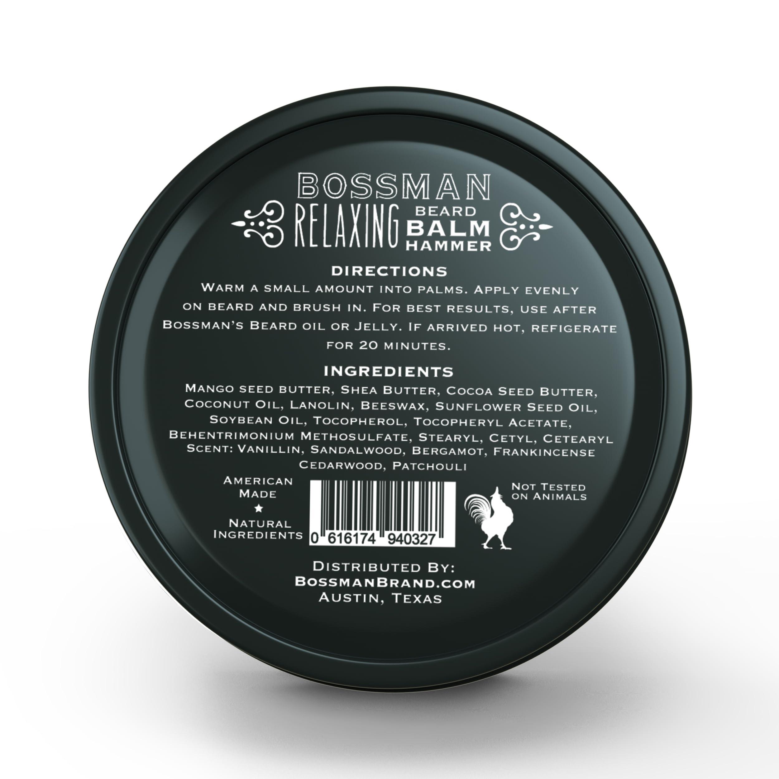 Bossman Bossman Big Boss Beard Care Kit for Men - 7 Piece Beard Grooming Kit with Jelly Beard Oil, Beard Conditioner, Beard Balm, MUDstache Wax, Bar Soap, Metal Comb, Brush - Mustache Kit (Magic)