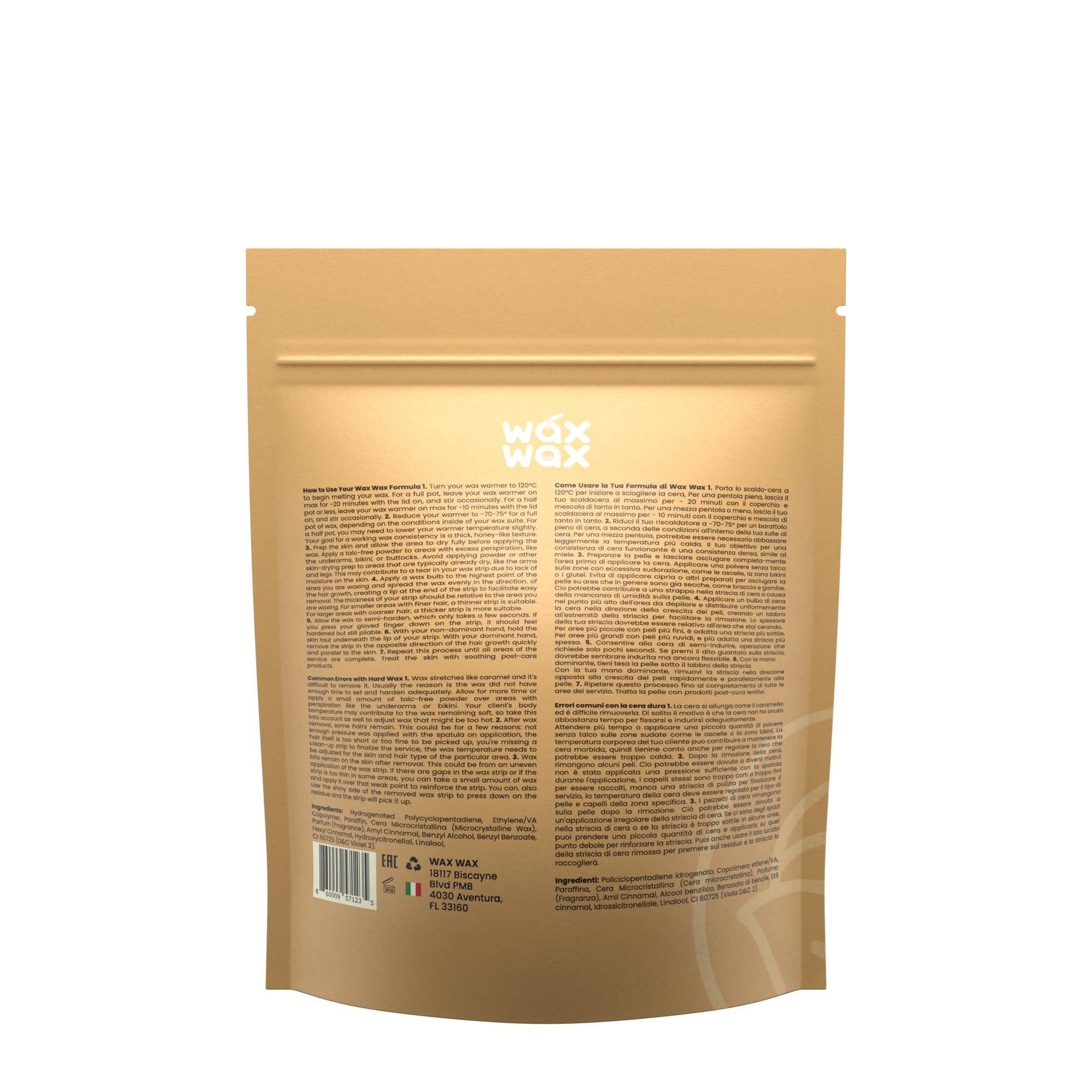 Wax Wax Wax Wax - Hard Wax Beads (1.1lb/500g) - Hypoallergenic & Natural Polymer - Pain-Free, Low Temperature, No Strips Required, Hair Growth Prevention & Easy to Remove. (Orchid - Hypoallergenic)