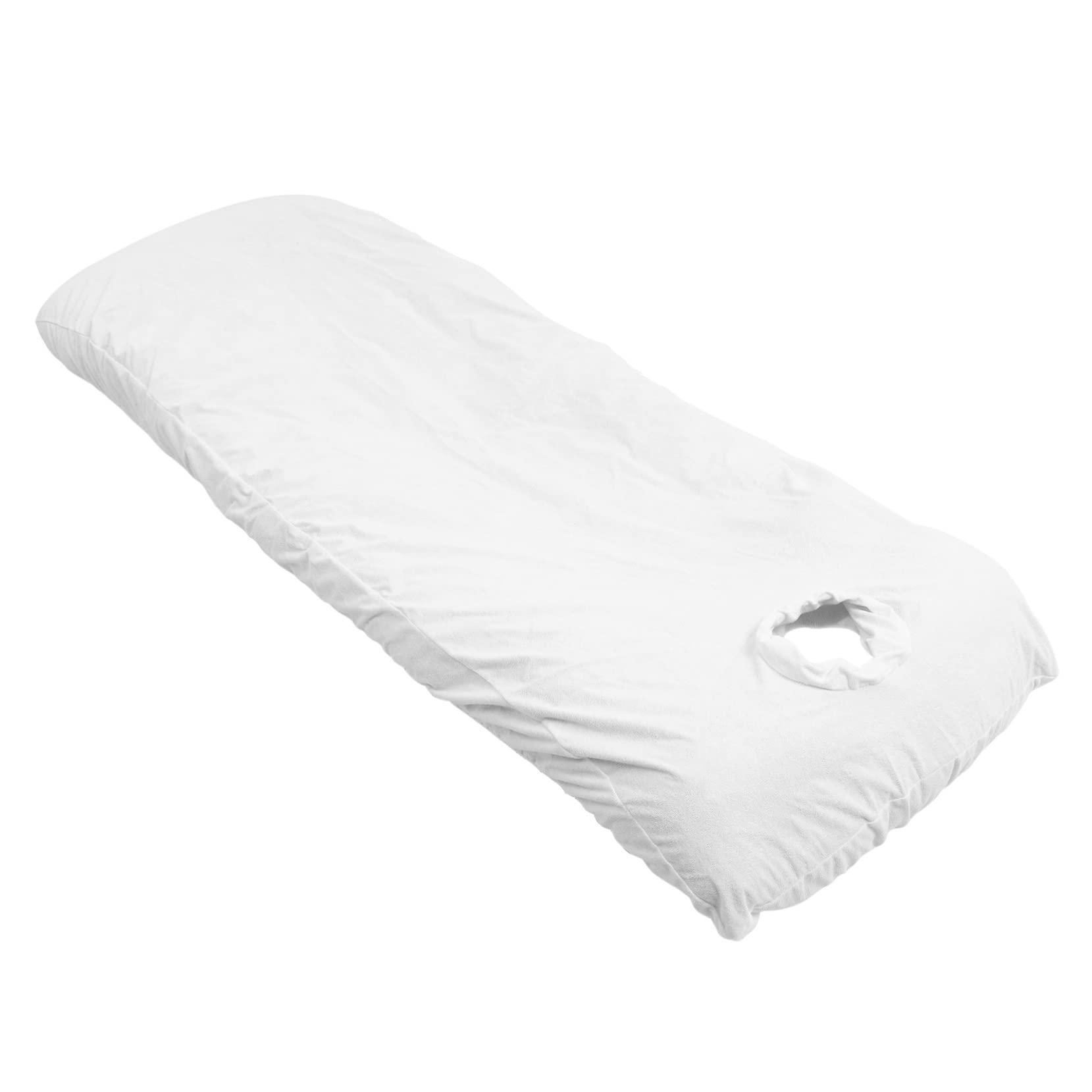Outanaya Outanaya Massage Bed Cover Face Hole 70x190cm White Breathable Sturdy for Salon Home