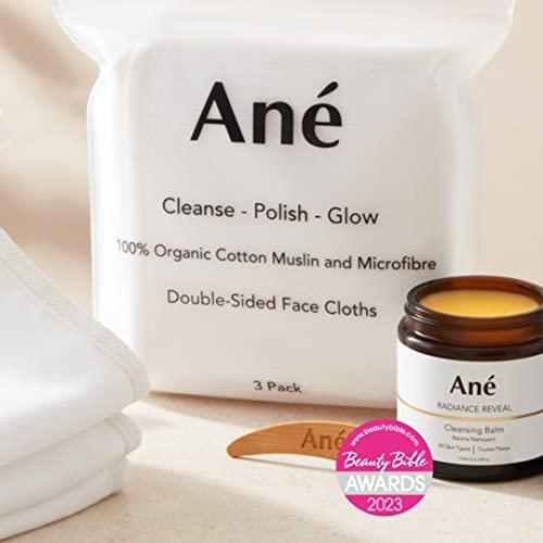 Ané Cleansing Balm by Ané - Deep Cleansing Makeup Remover Balm with Travel-size Reusable Makeup Remover Cloth - 3.72 fl oz - Day & Night