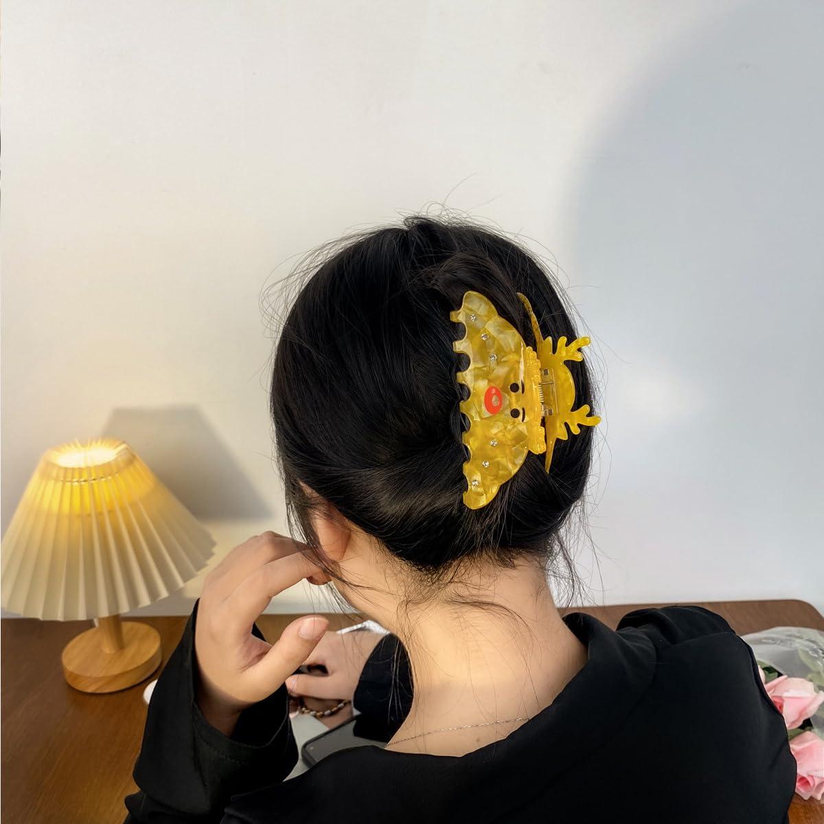 OMG Decor Christmas Volcano Hair Clips,Acrylic Hair Clips,Small Claw Clips for Girl,Hair Accessories