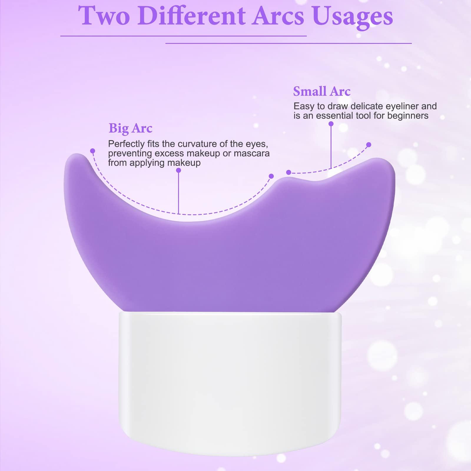 Anglekai 2Pcs Mascara and Eye Shadow Shield Pads, AngleKai Reusable Mascara and Shadow Shield Guard Tool (Purple)