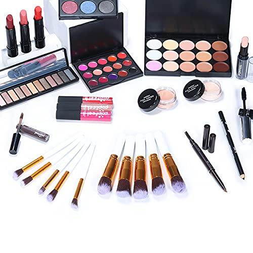 CREAMOON Creamoon All in One Multipurpose Makeup Kit for Women Full Kit, Beauty Kit Include Lipstick Set Eye Shadow Eyebrow Pencil Lip Gloss Cosmetic Brush Eye Makeup(20 Pcs)(993A4LV6O12NG1150X3Q1PQ8)