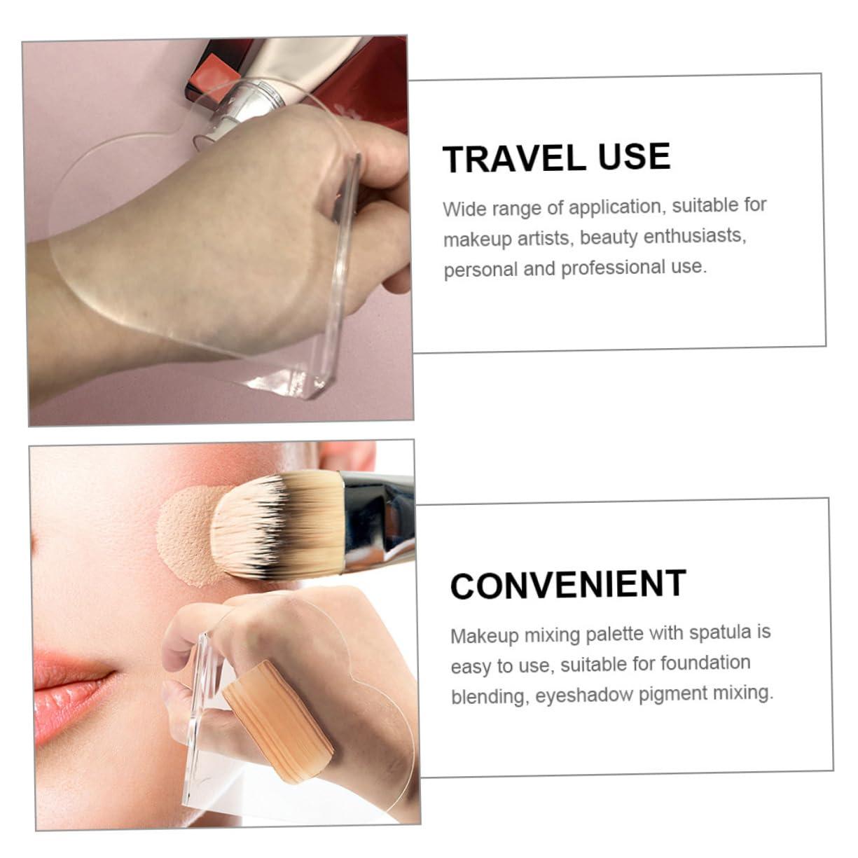 Beaupretty Beaupretty 3 Sets Heart Makeup Mixing Palette Art Nail Palette Foundation Blending Palette Acrylic Makeup Mixing Palette with Spatulas Makeup Mixing Tray