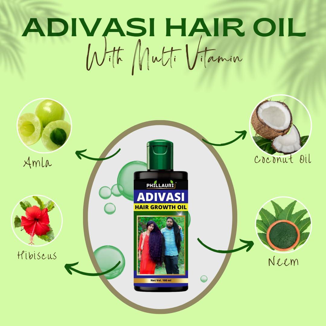 Phillauri Phillauri Adivasi Hair Oil Original, Adivasi Herbal Hair Oil | hair oil for men and hair oil for women | 400 ml