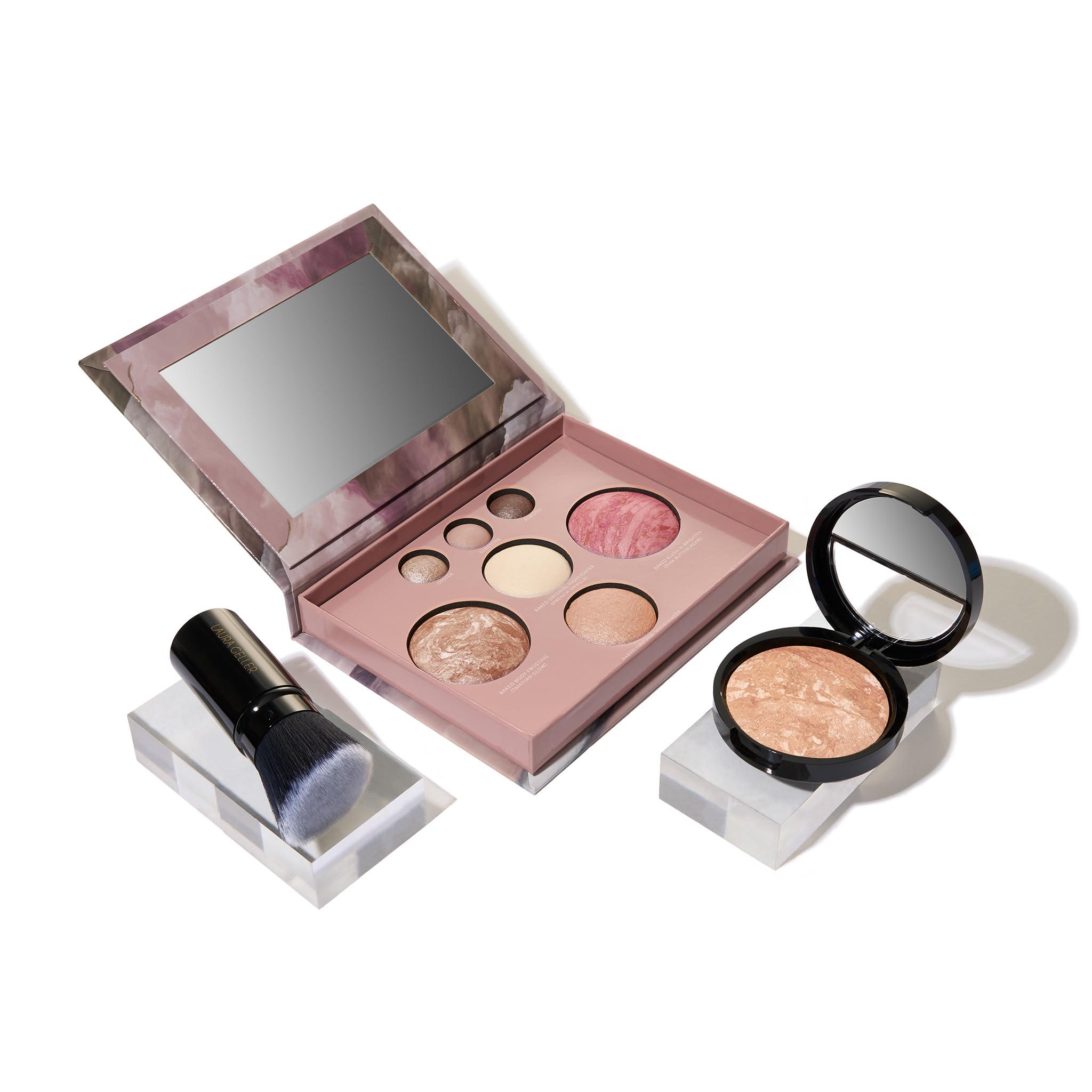 LAURA GELLER NEW YORK LAURA GELLER NEW YORK Baked Starter Kit: Baked Balance-n-Brighten Powder Foundation, Light and Best of the Best Palette and Retractable Kabuki Brush