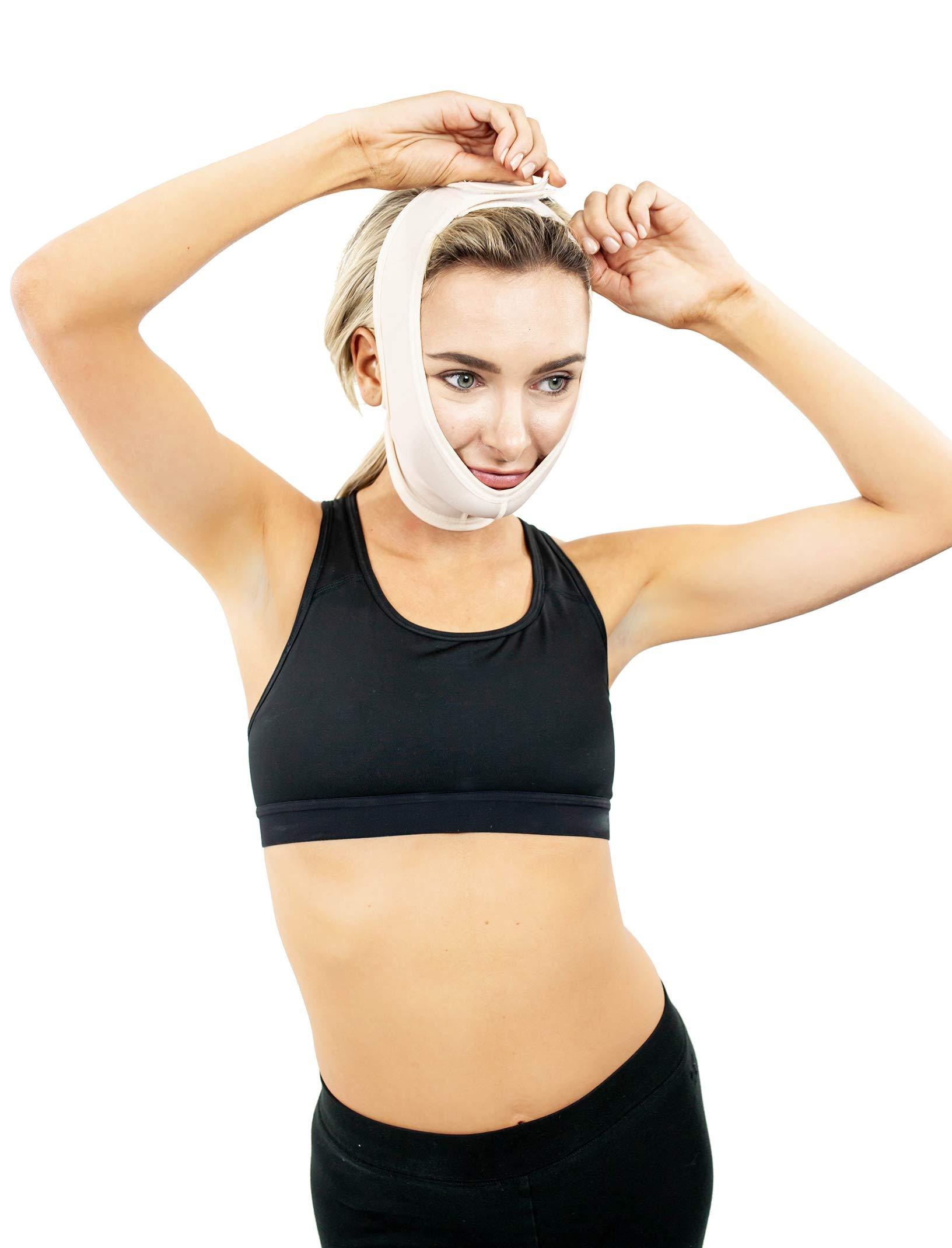 ContourMD Compression Facial Mask, Post Surgery Neck Compression Garment  Neck Wrap or Chin & Neck Lift Mask for Neck Surgery (S330)