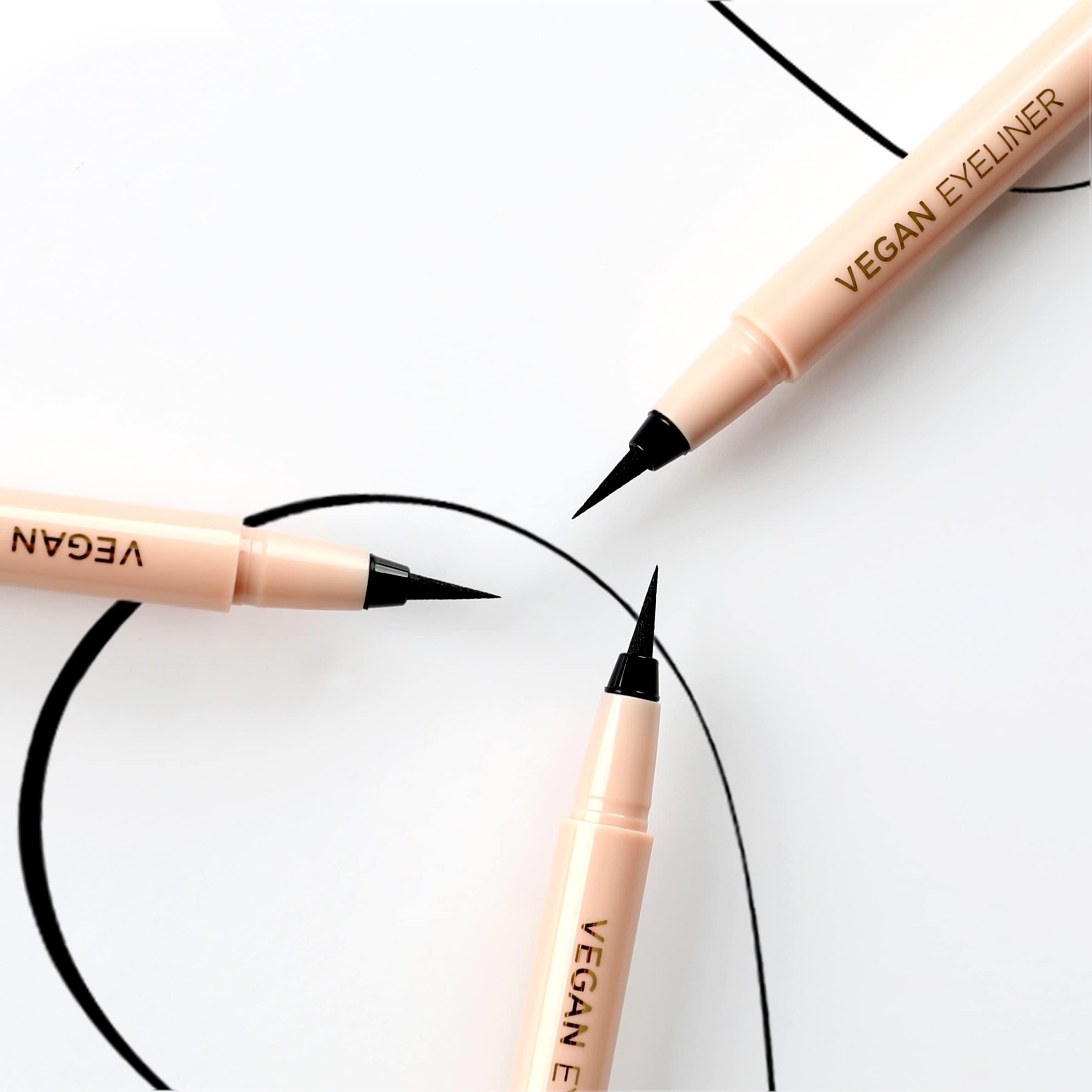 MIZON MIZON Liquid Vegan Eyeliner Long lasting Waterproof Smudge Proof sharp Tip Quick Dry Easy Cleansing Korean Make Up (0.02 Fl Oz)