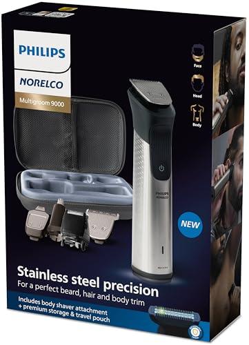 Philips Norelco Philips Norelco Multigroom Series 9000-21 Piece Men\'s Grooming Kit for Beard, Body, face, Nose, Ear Hair Trimmer w/Premium Storage case, MG9510/60