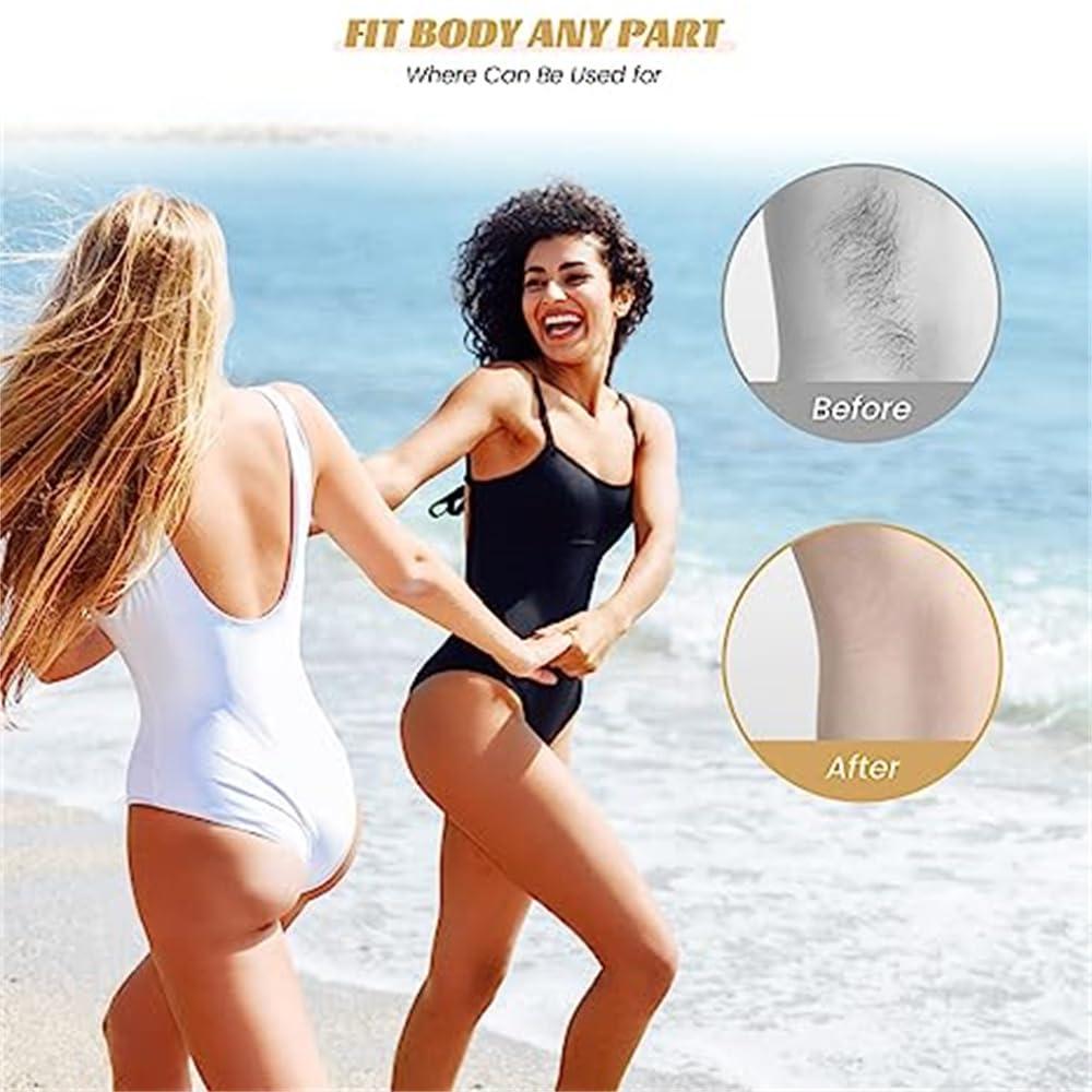 CooBAA Crystal Hair Eraser for Women and Men,Reusable Crystal Hair Remover Device, Magic Painless Exfoliation Hair Removal Tool,Magic Hair Eraser for Back Arms Legs, (Rose Gold)