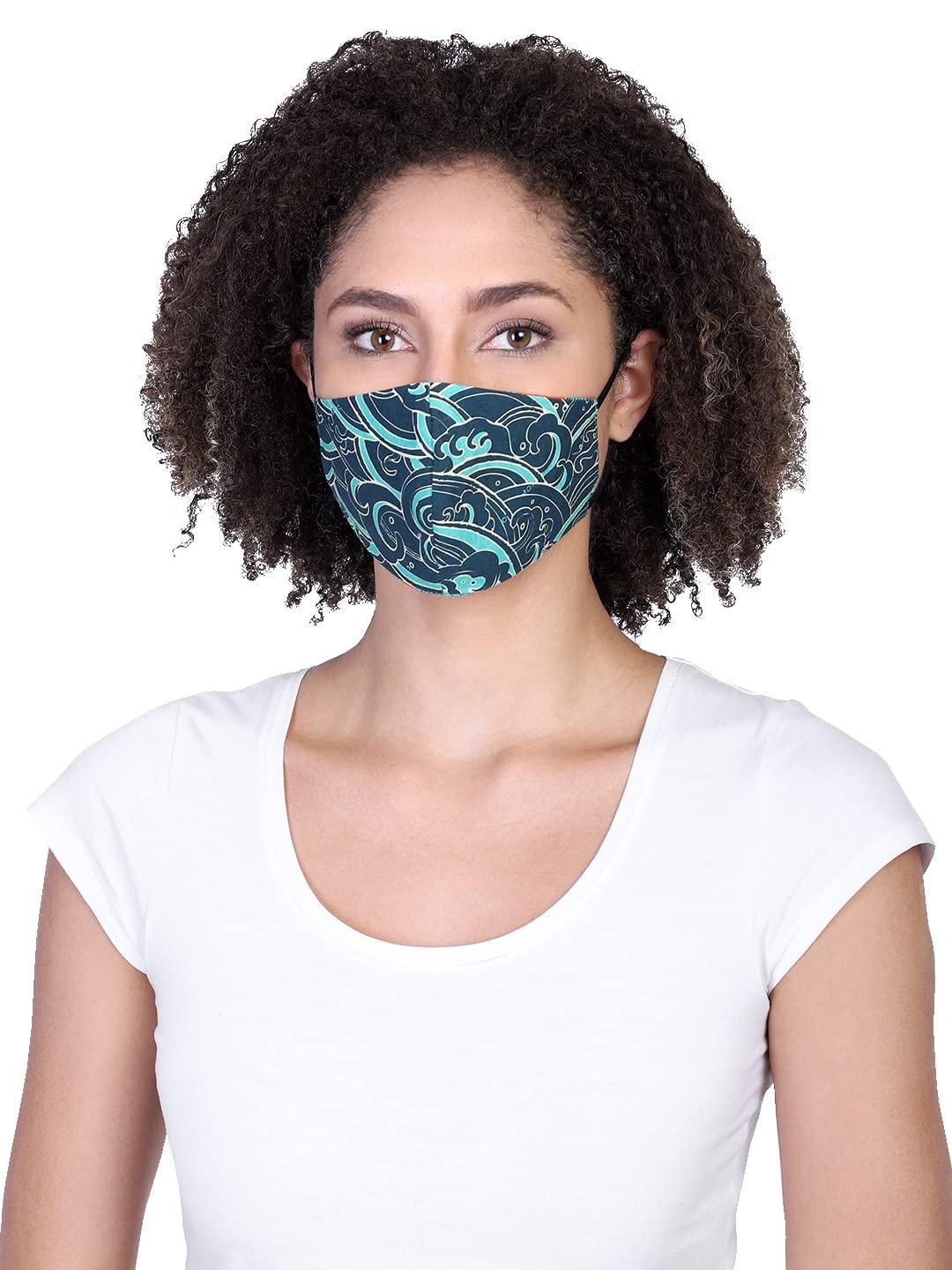 Vismaya Vismaya Echo Reversible Face Mask (Green , 1 Pcs)