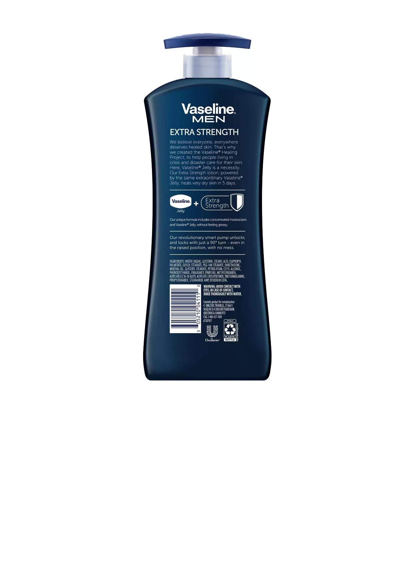 Vaseline Vaseline Mens Extra Strength Hand And Body Lotion 20.3oz