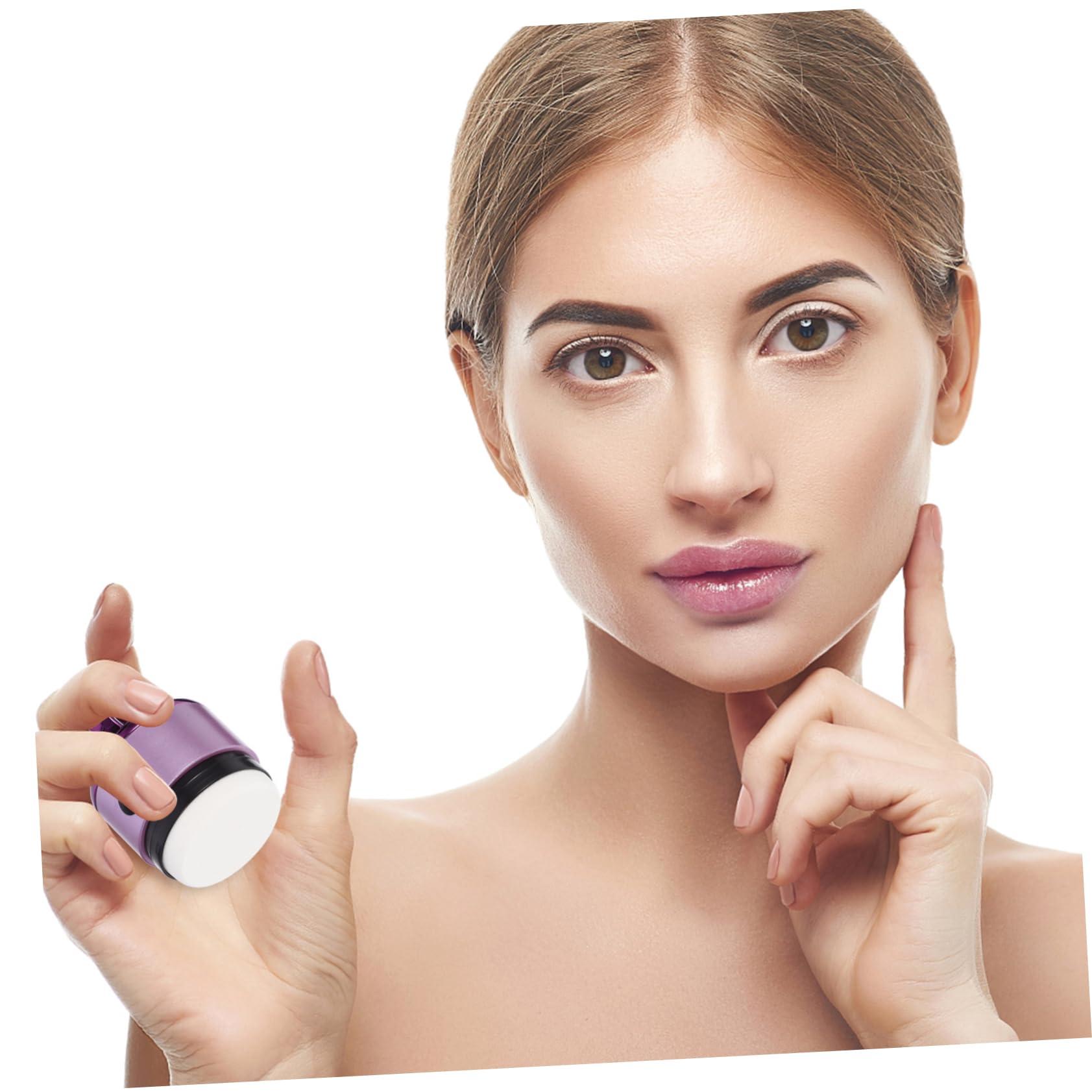 Ipetboom Ipetboom 2pcs Electric Makeup Powder Puff Blender Facial Puff for Even Foundation Purple Battery Operated Easy to Clean