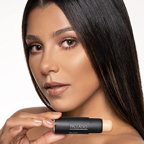 Palladio Palladio BUILD + BLEND Foundation Stick, Contour Stick for Face, Professional Makeup for Perfect Look, 0.25 Ounce (Amber Glow)