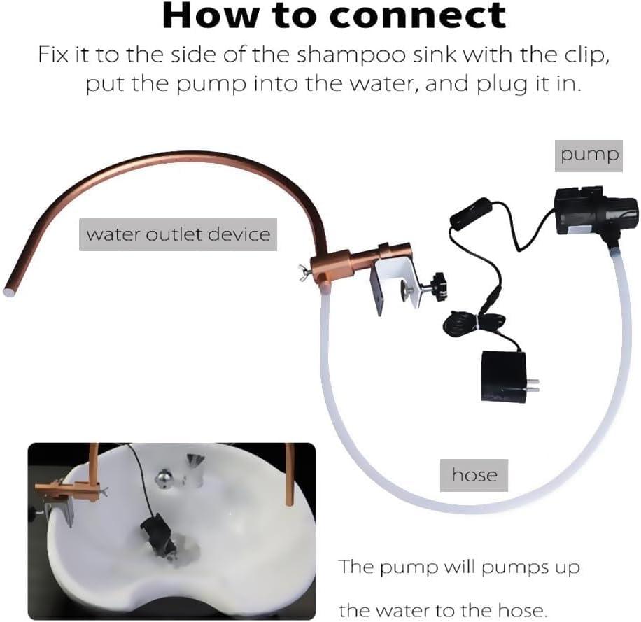 Yongyili Head Spa Water Circulation Rack, Japanese Head Spa Equipment, Portable Waterfall Massage Salon Spa Equipment, Head Care, 180 arc Design, 21 Water Outlets