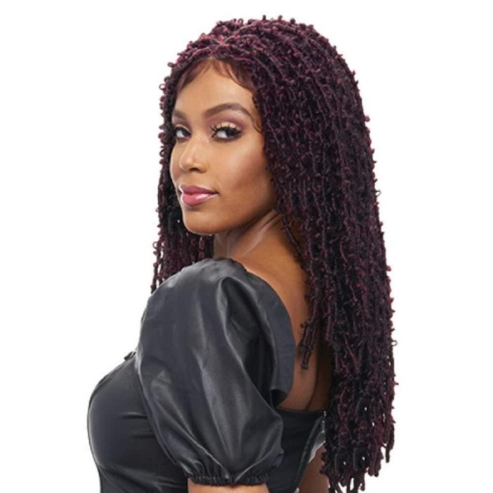 VANESSA VANESSA Tops Lace Front Butter Fly Loc Hand Braided Stylish and Signature Synthetic Hair Wig - TB BFLY BRAID (1B)