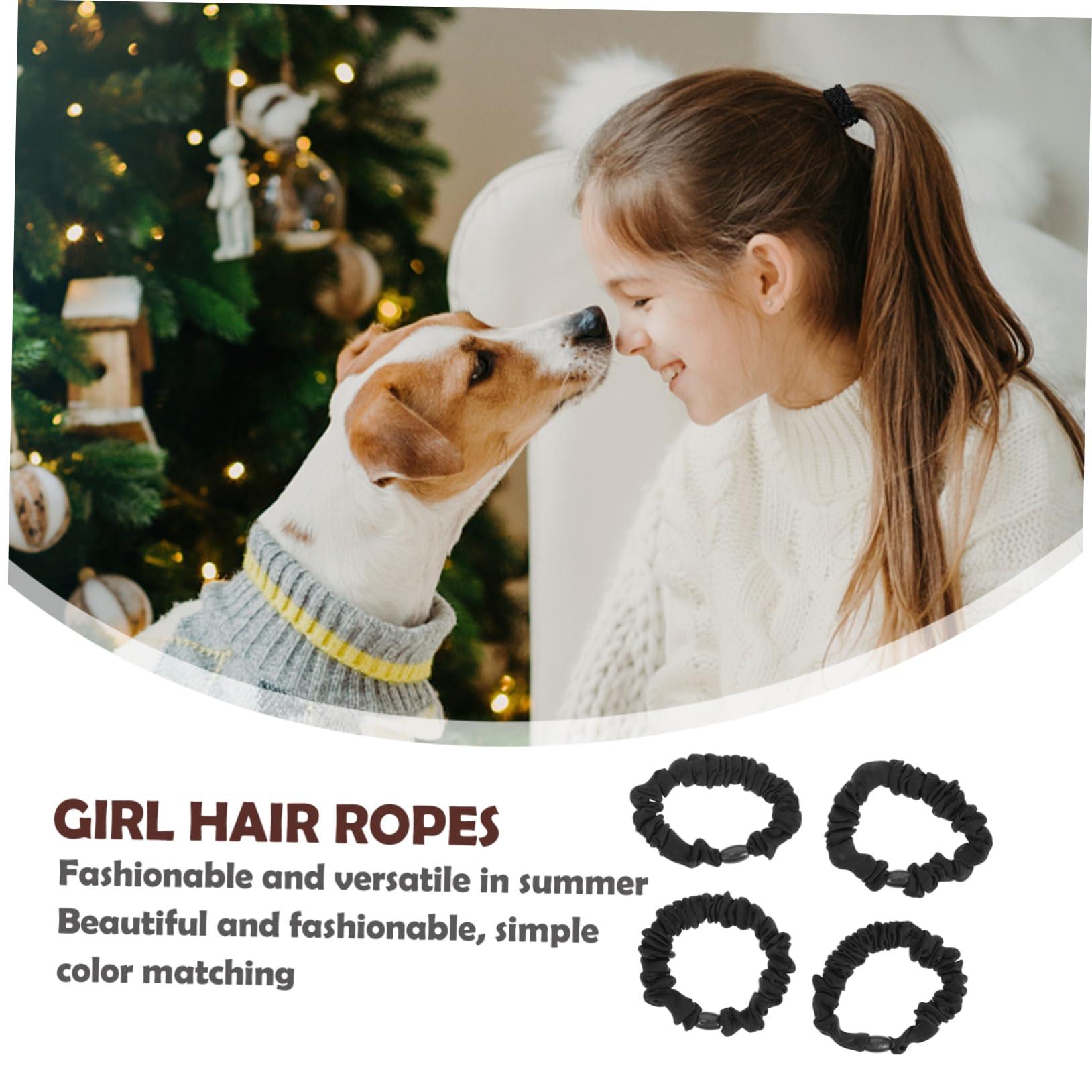 NOLITOY NOLITOY 15pcs Hair Ring Bulk Hair Spiral Hair Ties Hair Tie Holder No Crease Hair Ties Thick Hair Ties Soft Hair Ties Stretchy Hair Ties Hair Ties Ponytail Ties Black Fabric