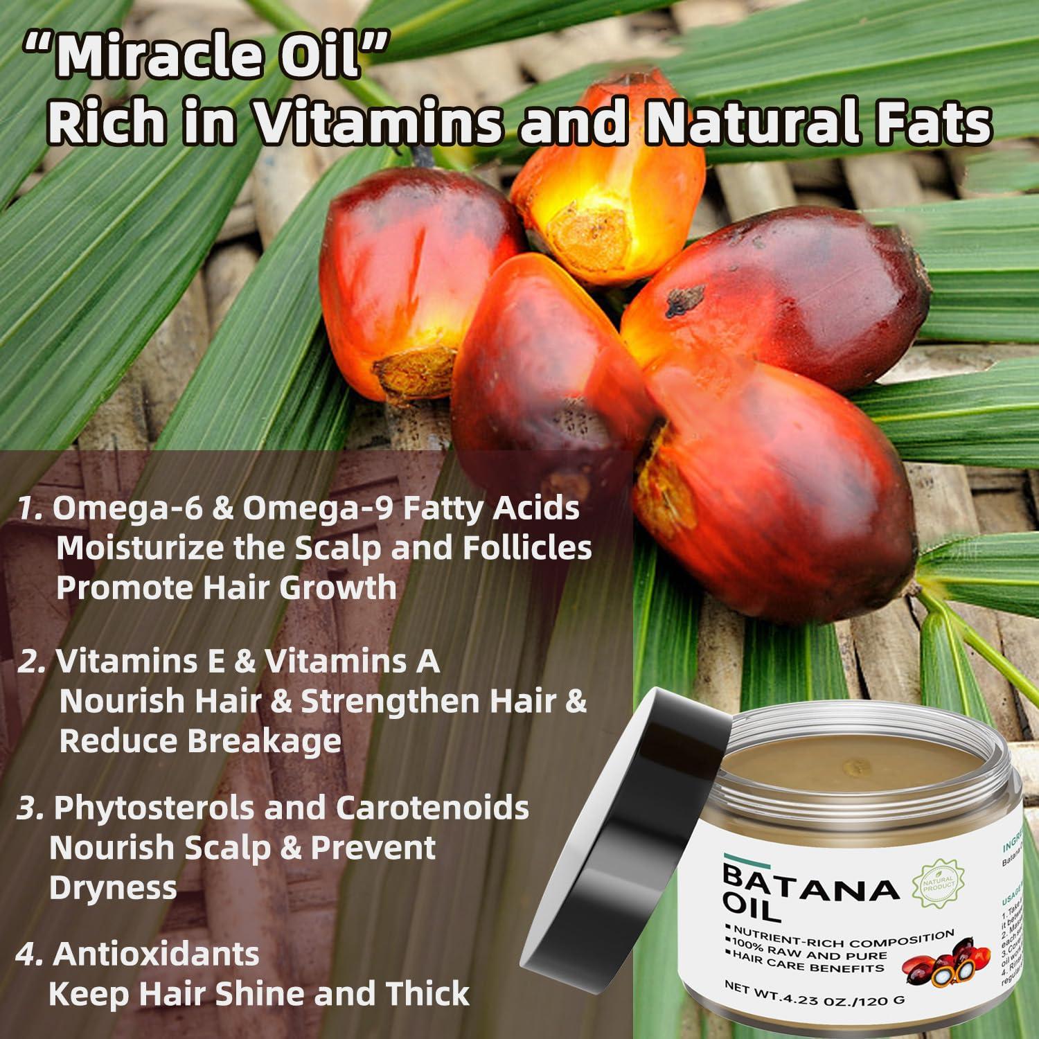 Hywestger Batana Hair Growth Oil - 100% Natural, Organic, Honduran Source - Prevents Loss, Moisturizes Scalp, Restores Dry Hair - 4.23 OZ