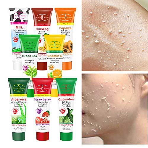AICHUN BEAUTY Aichun Beauty Milk Exfoliating Dead Skin Facial Purify Body Cleaning Peeling Gel Cream 100g (STRAWBERRY)