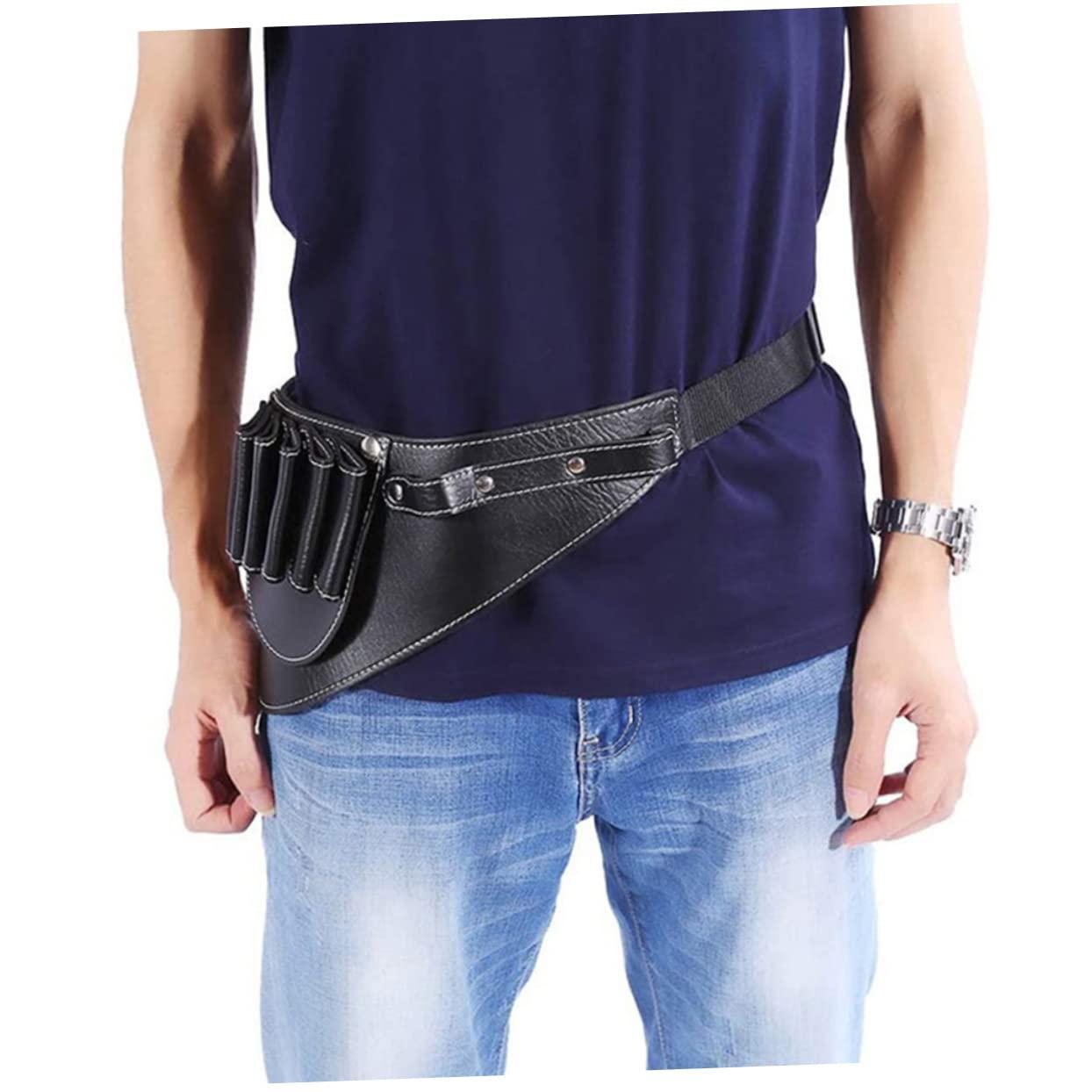 Ipetboom Ipetboom 2 Pcs Hairdressing Kit Skeleton Beard Trimmer Beard Grooming Kit for Men Hair Tools Travel Bag Hair Clippers Men Barber Bag Hair Cutting Kit Hairdressing Bag Black Pu Leather