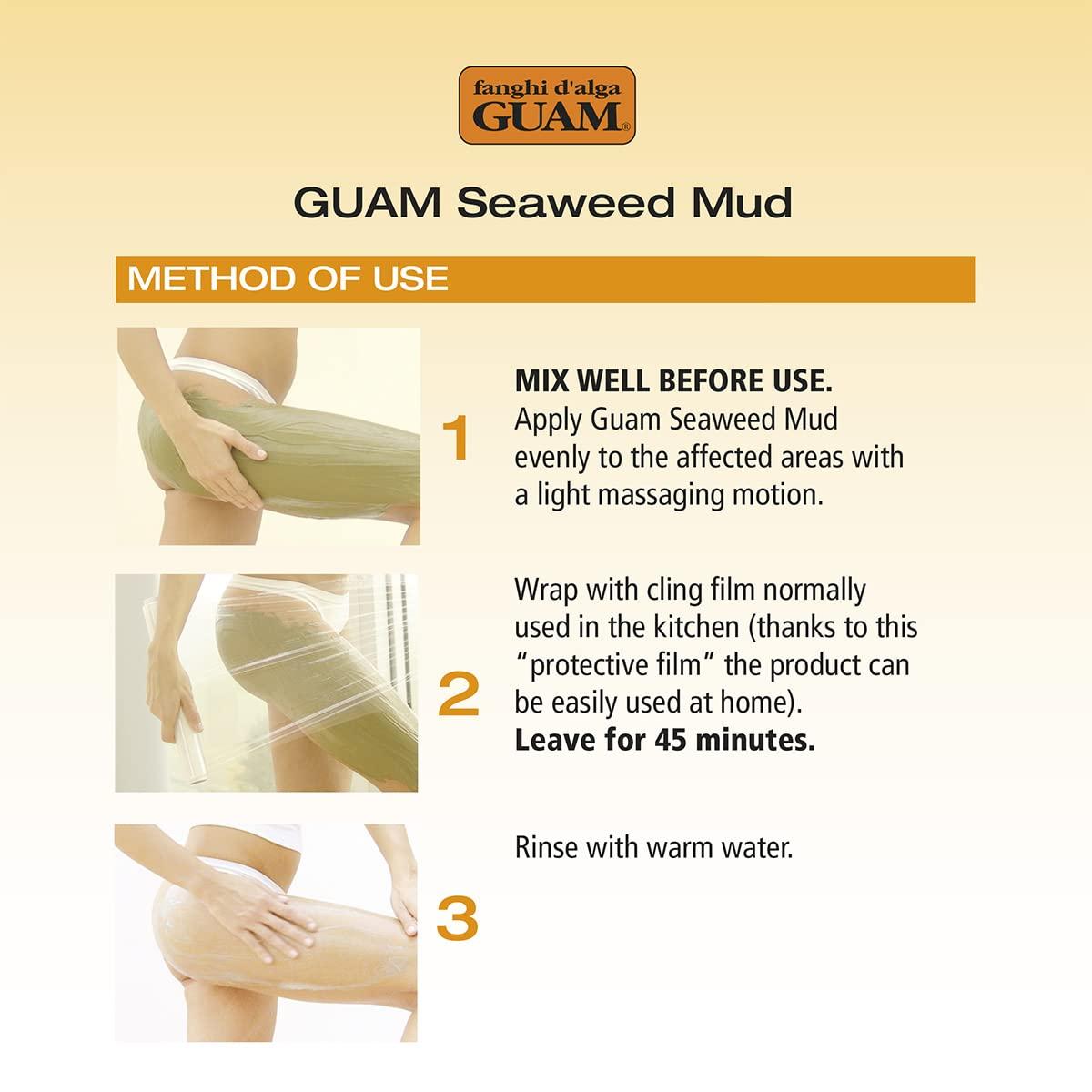 Guam Guam Anticellulite Body Wrap, SENSETIVE SKIN, Gentle Seaweed Body Wraps for Cellulite on Legs, Thighs, Skin Tightening, Professional Cellulite Removal Treatment, 500 gr Beauty