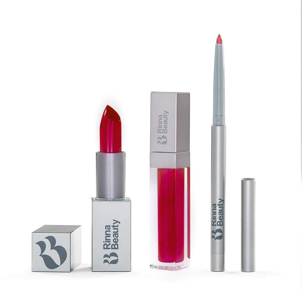 RB RINNA BEAUTY Rinna Beauty Icon Lip Kit - Sabine- All-in-One Lip Kit - Includes Lipstick, Lip Gloss, and Lip Liner - Berry look - Vegan, Long-Lasting: Anti-Aging, & Moisturizing, Cruelty-Free - 1 each